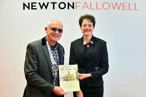 Presentation by President, David, to Newton Fallowell, Estate Agents